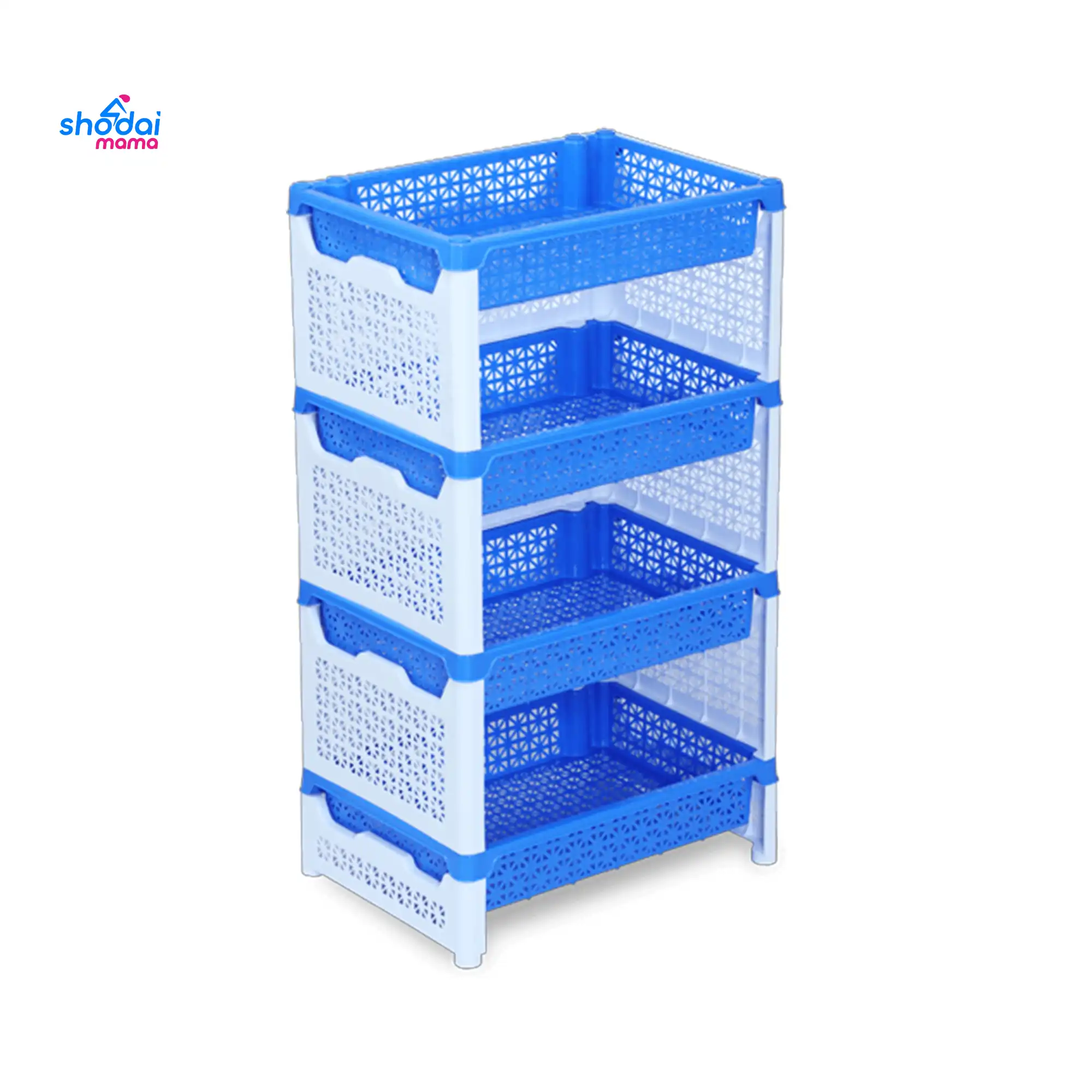 4 Step Two Colour Lotus Fence Rack - Blue